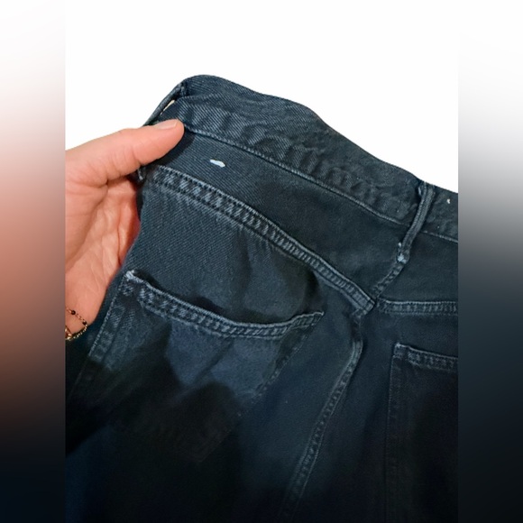 AGOLDE women’s black wash jeans size 31, 30.5” inseam high waist lose fit - Picture 10 of 11